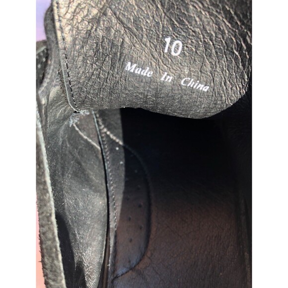 J.D. Fisk Black Suede lace up men shoes US Size 10 M - Picture 10 of 12